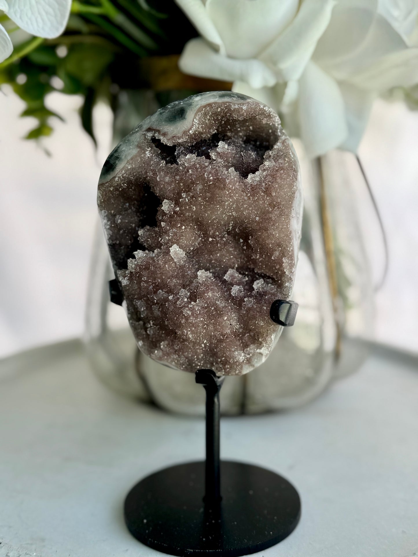 Rainbow Amethyst Pink with stand