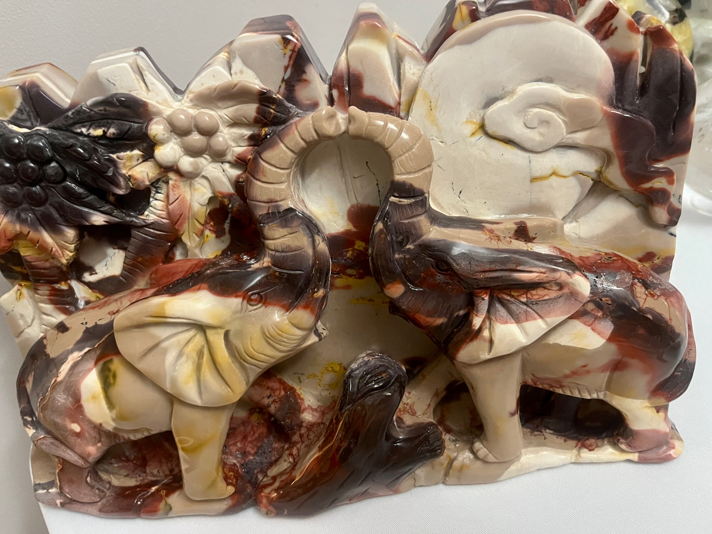 5.58KG Mookaite Elephant Carving One of a kind