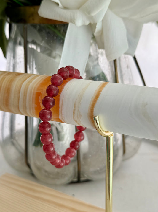 Strawberry Quartz Bracelet 8mm
