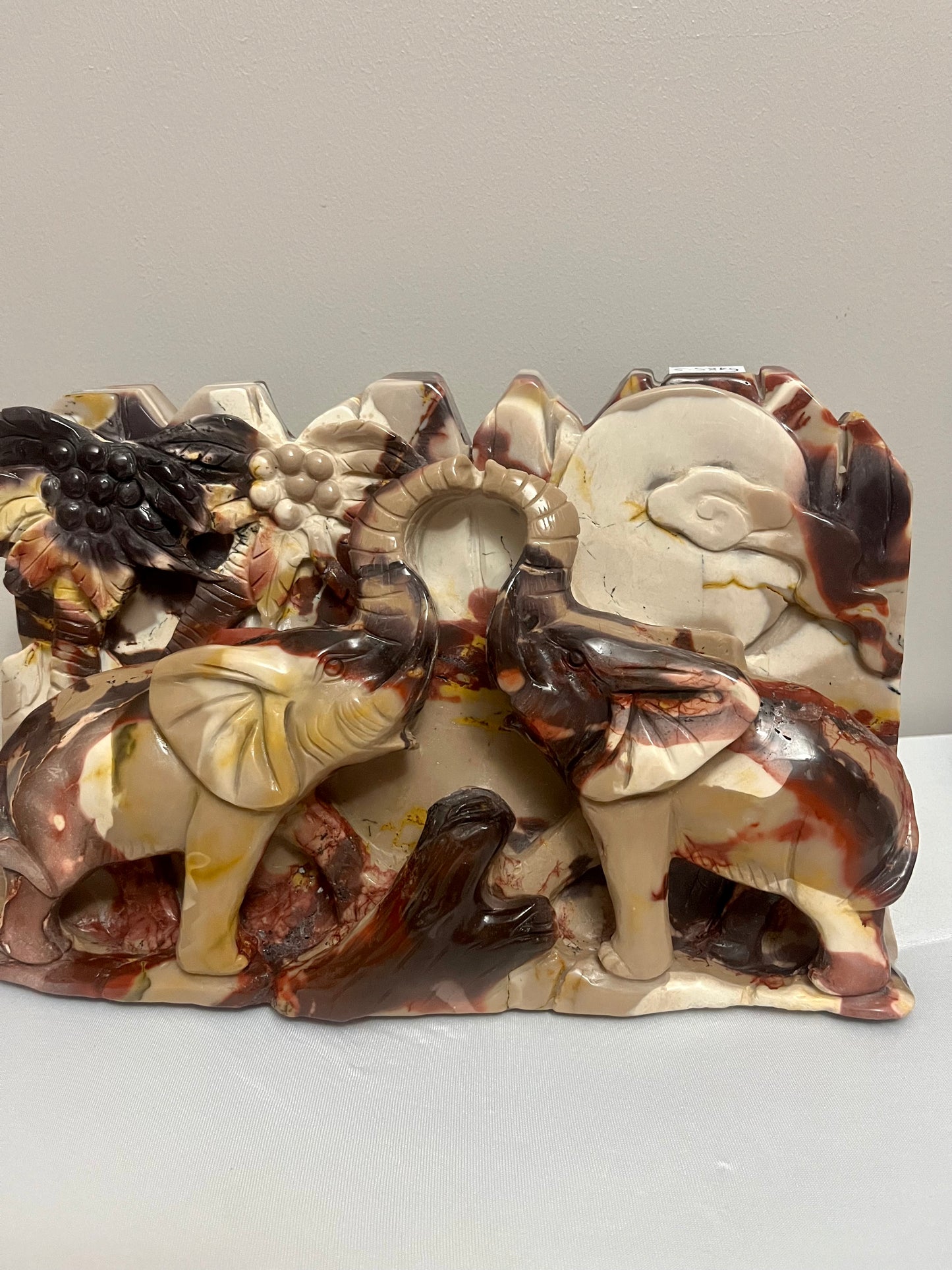 5.58KG Mookaite Elephant Carving One of a kind