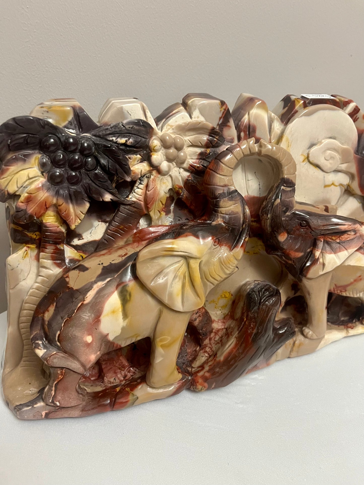 5.58KG Mookaite Elephant Carving One of a kind