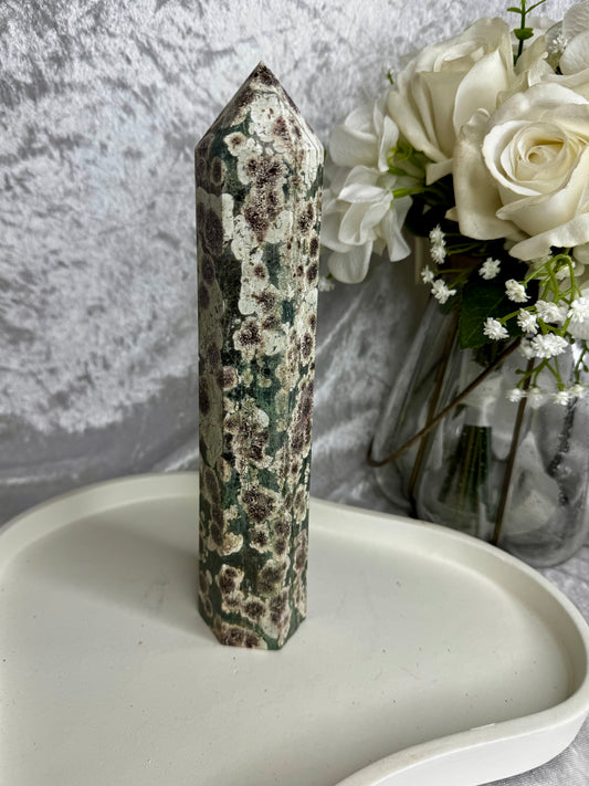 Russian Flower Agate Tower