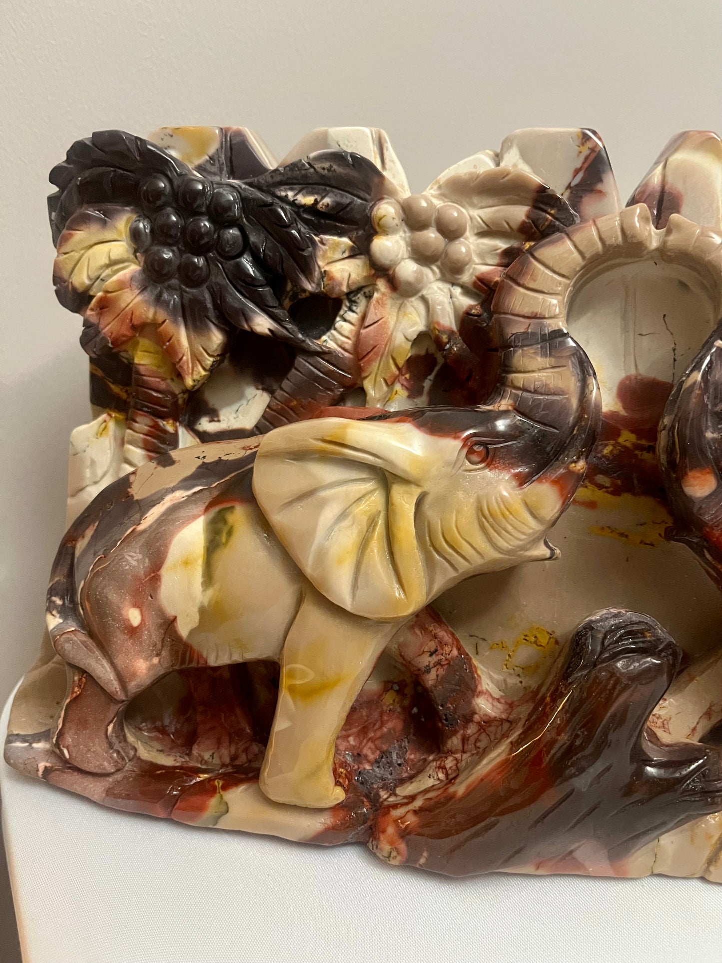 5.58KG Mookaite Elephant Carving One of a kind