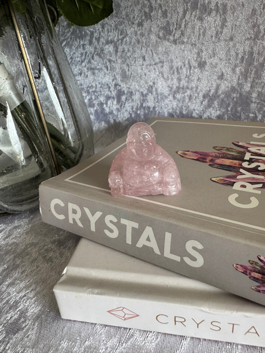 Rose Quartz Happy Buddha