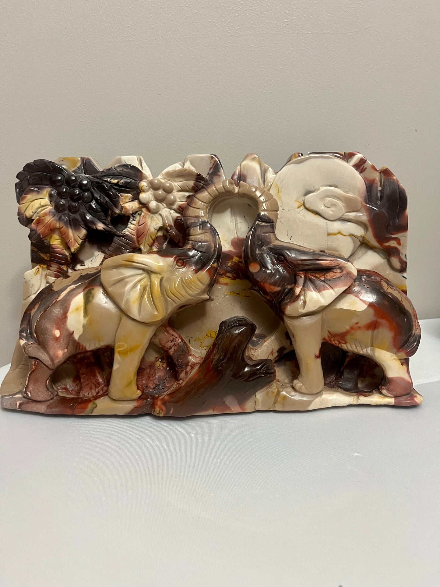 5.58KG Mookaite Elephant Carving One of a kind